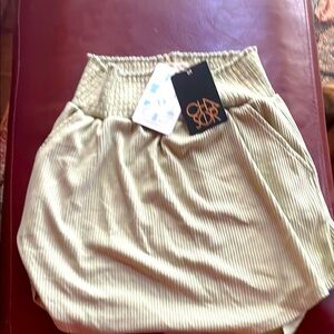 Chaser Green Round-Hem Mini Skirt, Size S